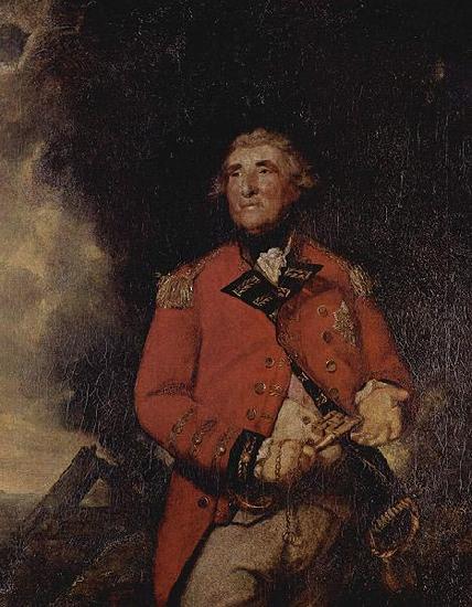 Sir Joshua Reynolds Portrat des Lord Heathfield, Gouverneur von Gibraltar oil painting image